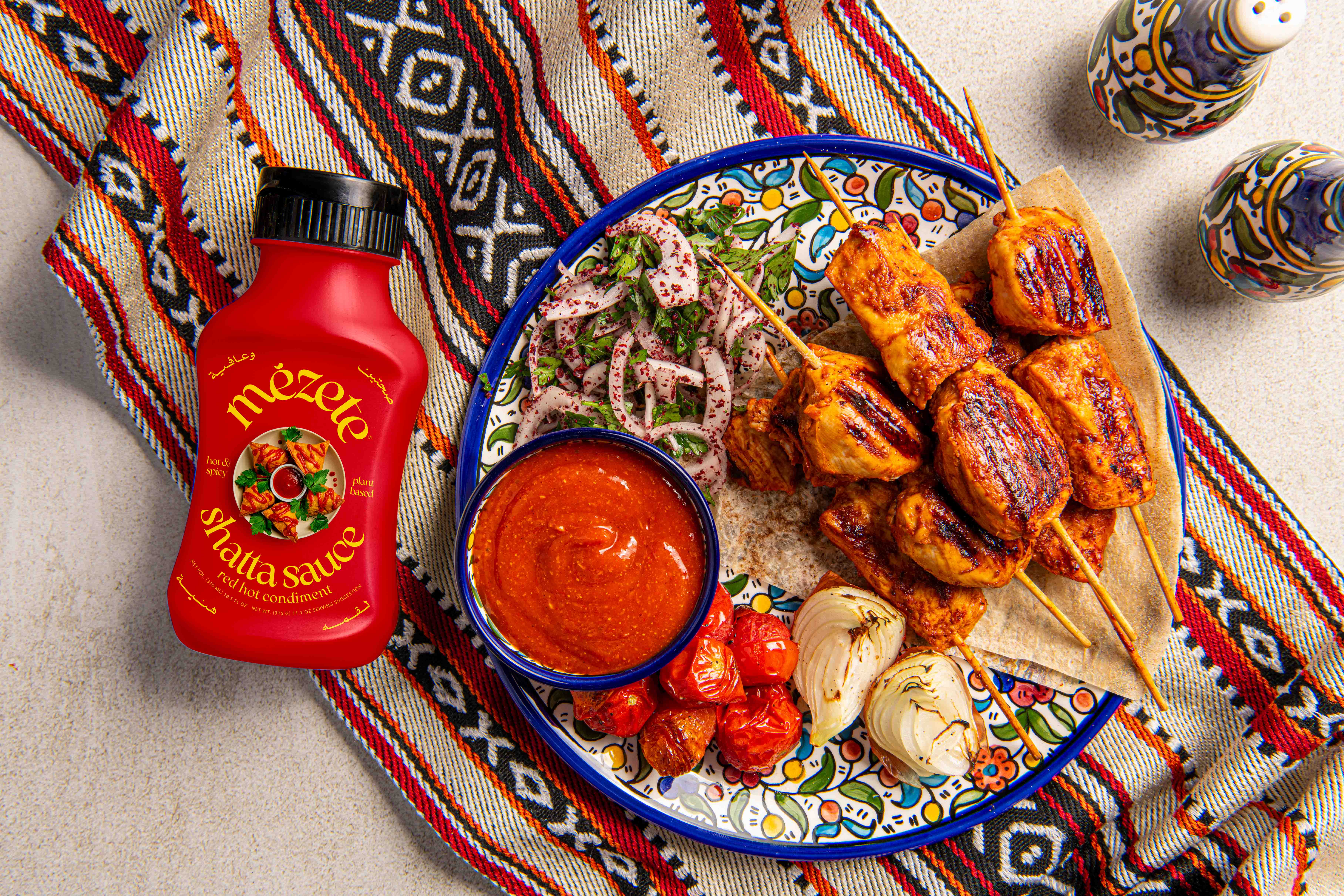 Spicy Chicken Skewers with Shatta